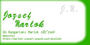 jozsef marlok business card